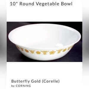 Corelle Butterfly Gold 10” Vegetable Bowl